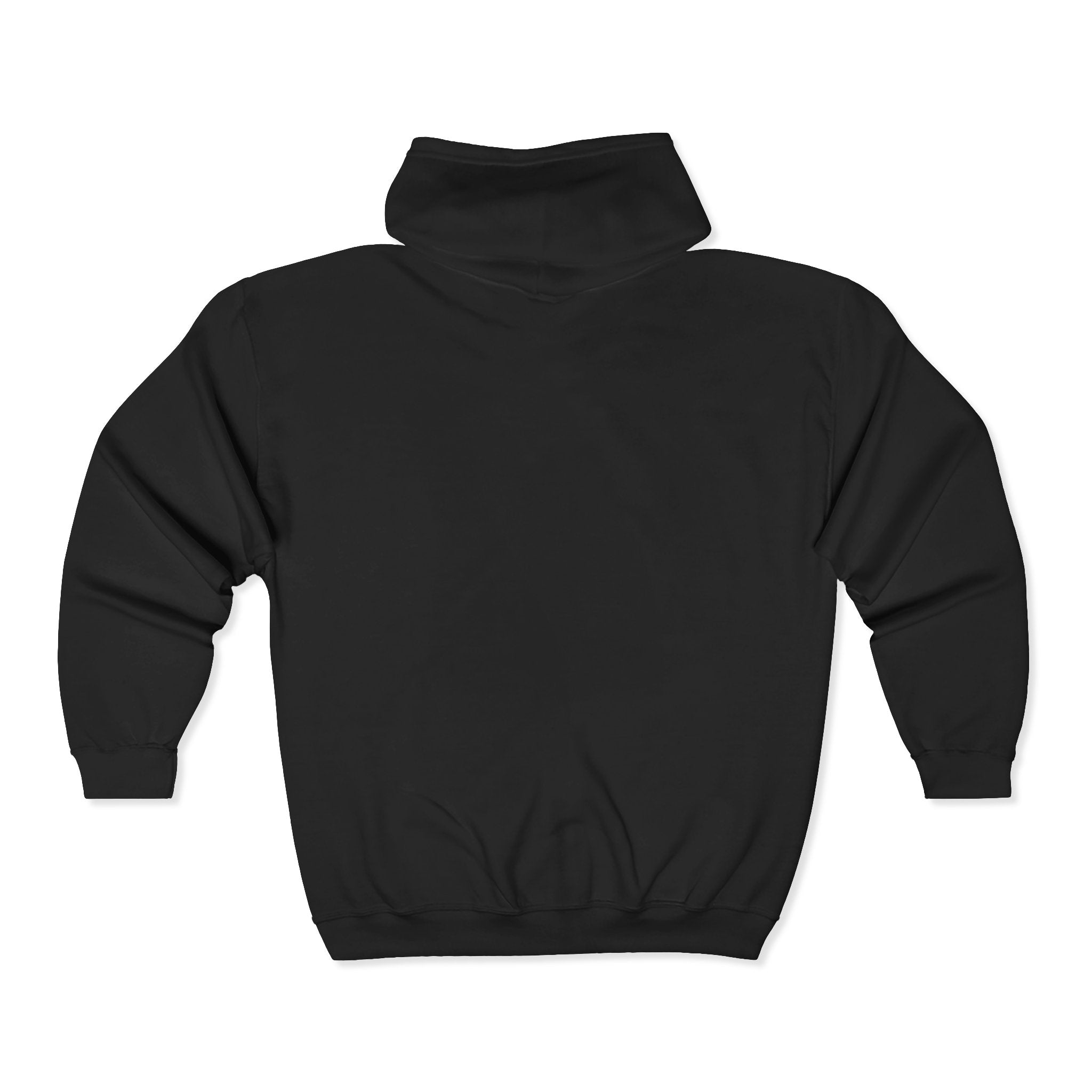 Minimalist RL Embroidered Zip Hoodie — White Full‑Zip Sweatshirt