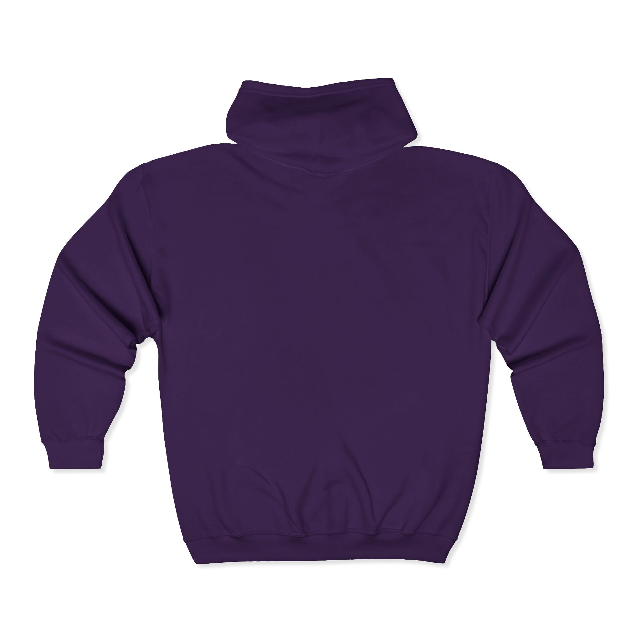 Minimalist RL Embroidered Zip Hoodie — White Full‑Zip Sweatshirt