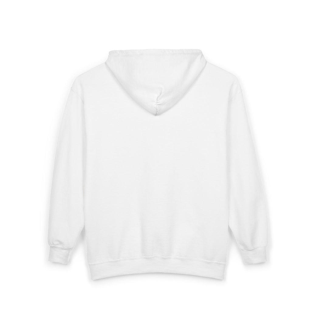 Minimalist RL Embroidered Zip Hoodie — White Full‑Zip Sweatshirt
