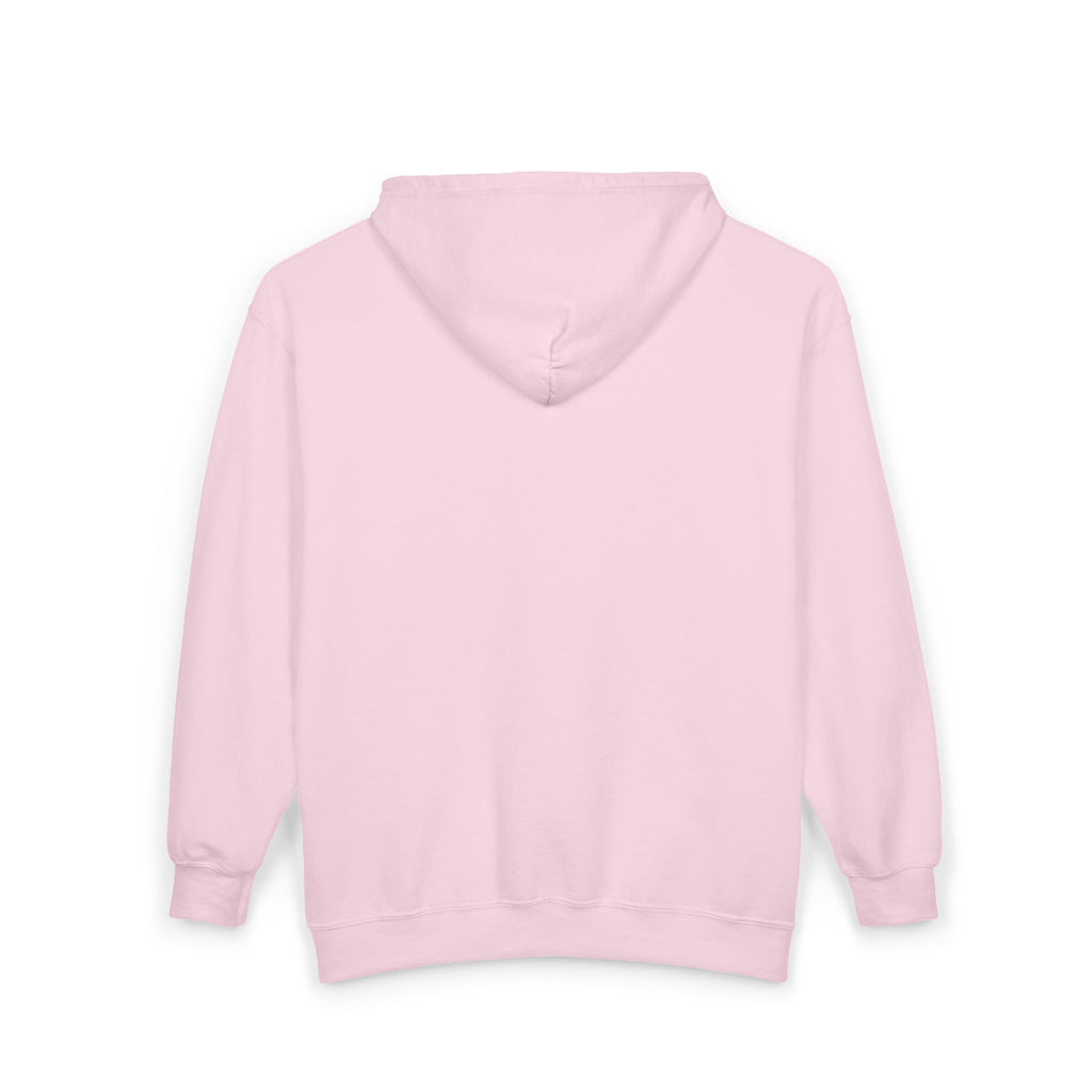 Minimalist RL Embroidered Zip Hoodie — White Full‑Zip Sweatshirt