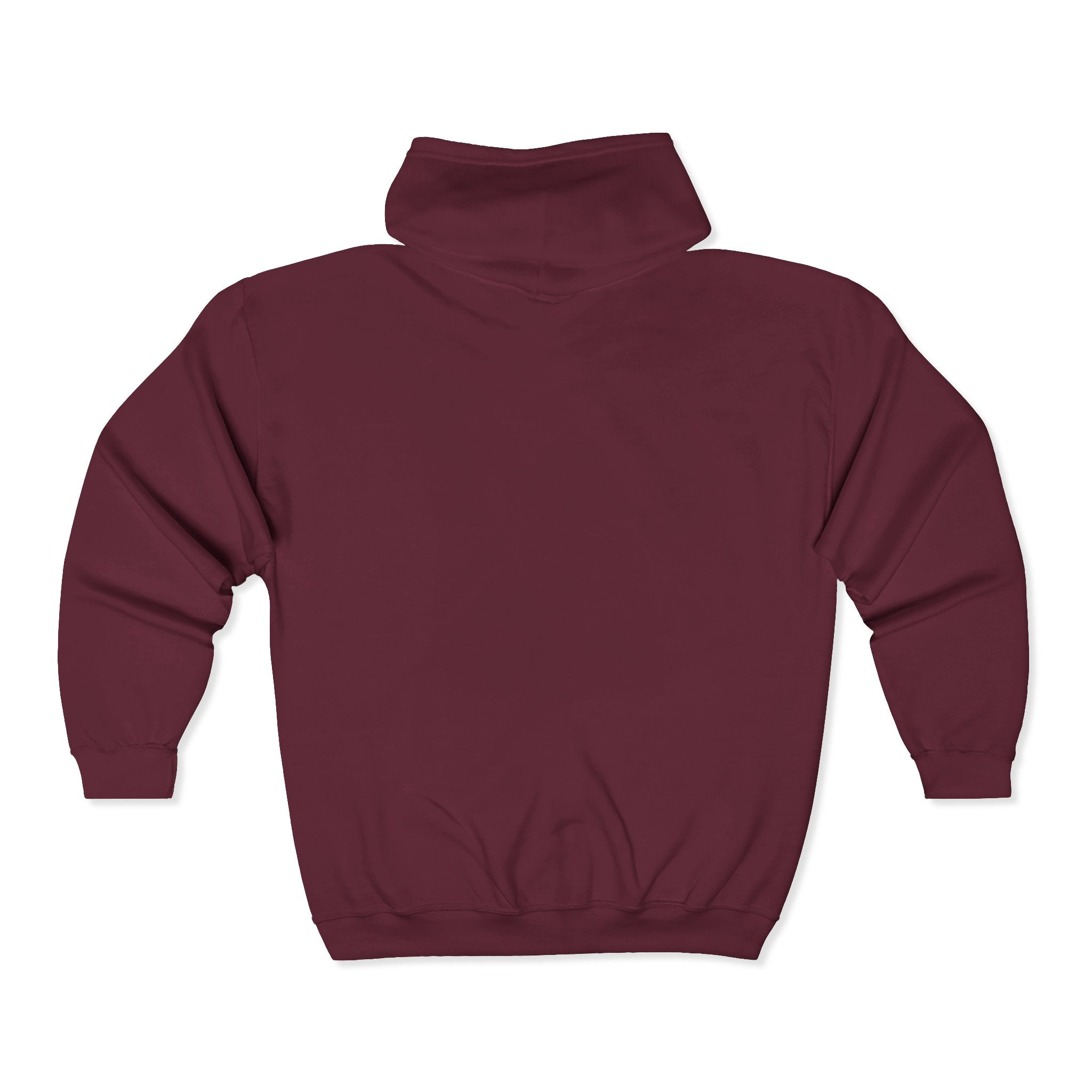 Minimalist RL Embroidered Zip Hoodie — White Full‑Zip Sweatshirt
