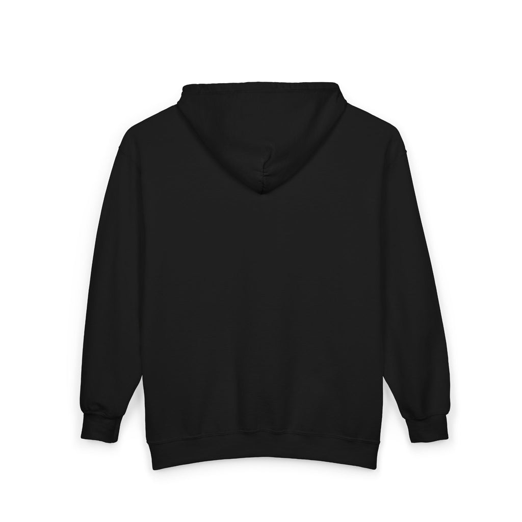 Minimalist RL Embroidered Zip Hoodie — White Full‑Zip Sweatshirt